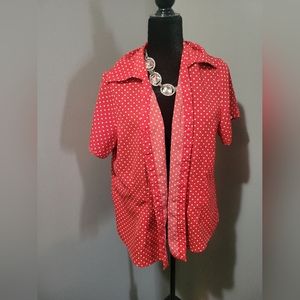 Red Polka Dot Blouse